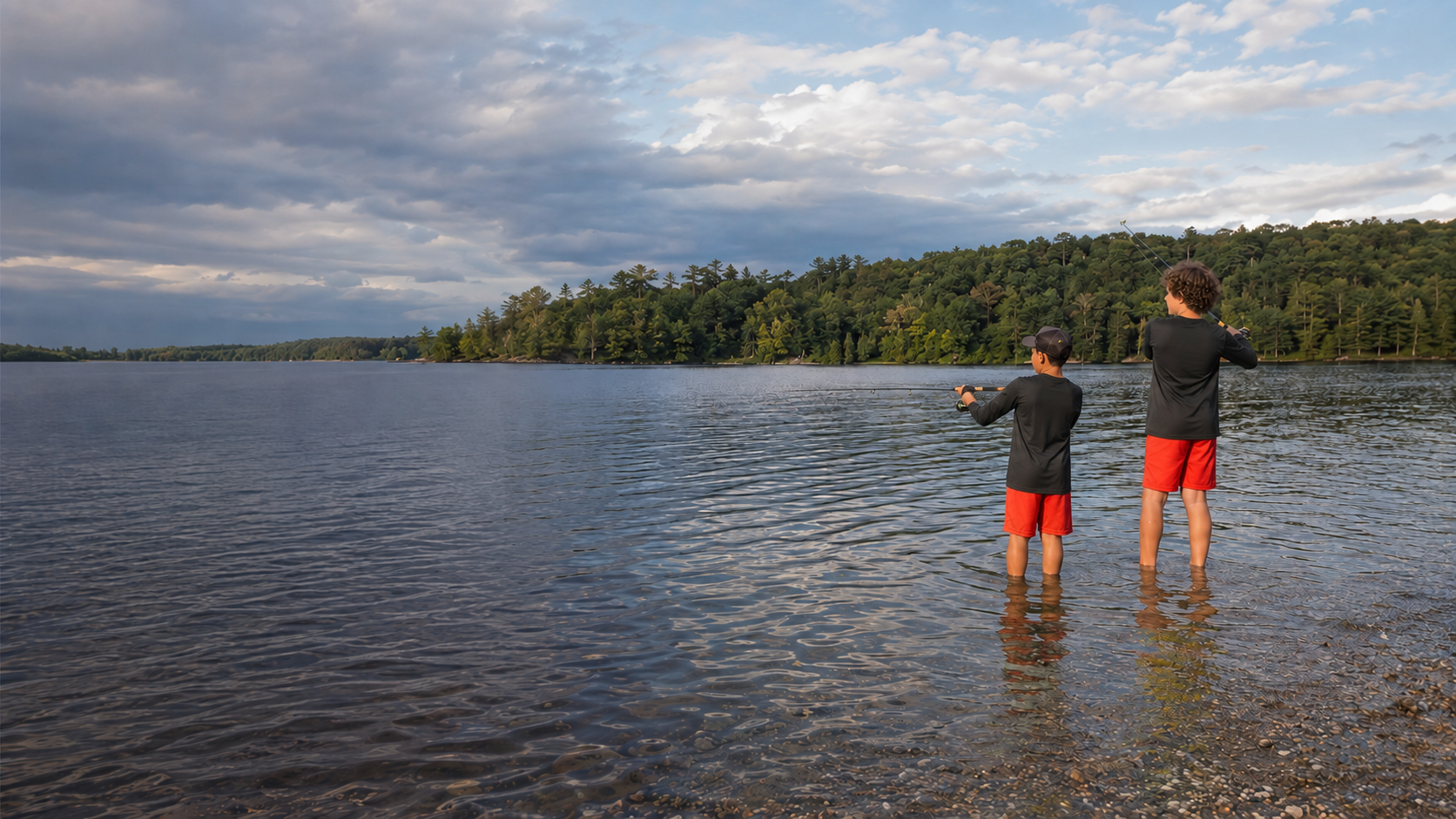David and Edward fishing together on an Ottawa-area lake